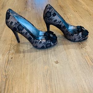 Lace high heels